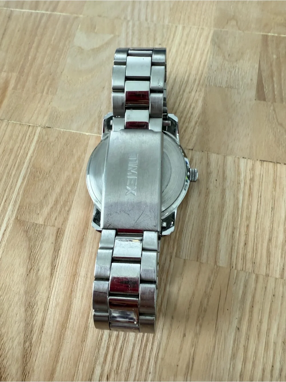 Timex men’s silver tone watch NEW BATTERY
